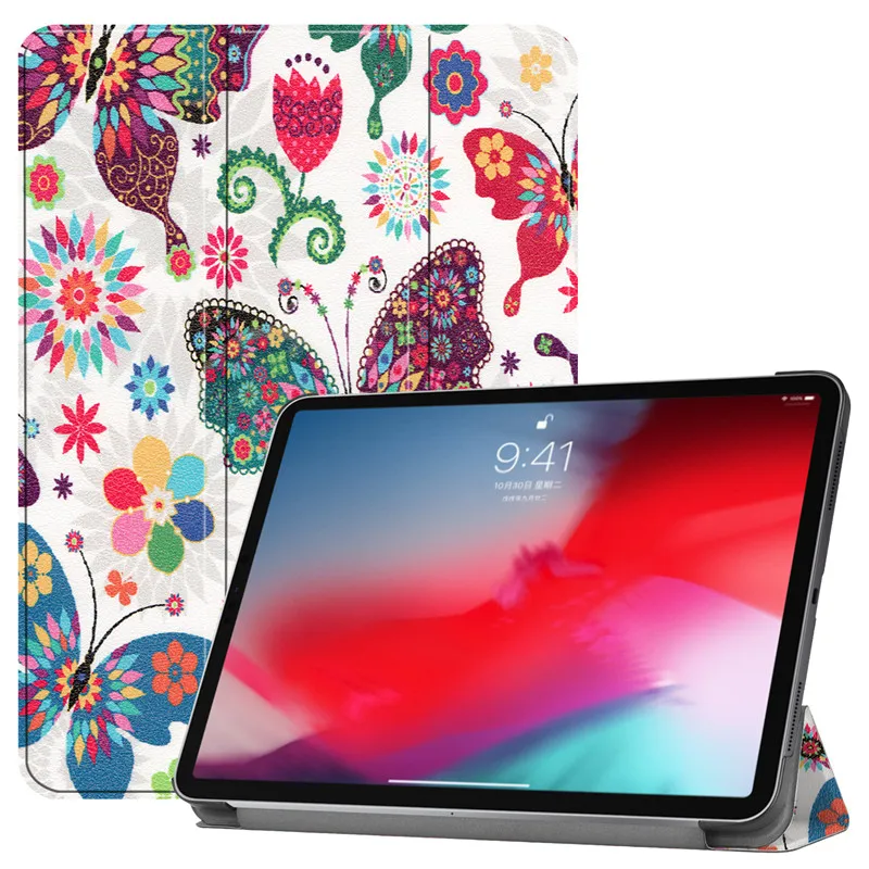 Умный Магнитный чехол для нового iPad Pro 11 ультра тонкий из искусственной кожи