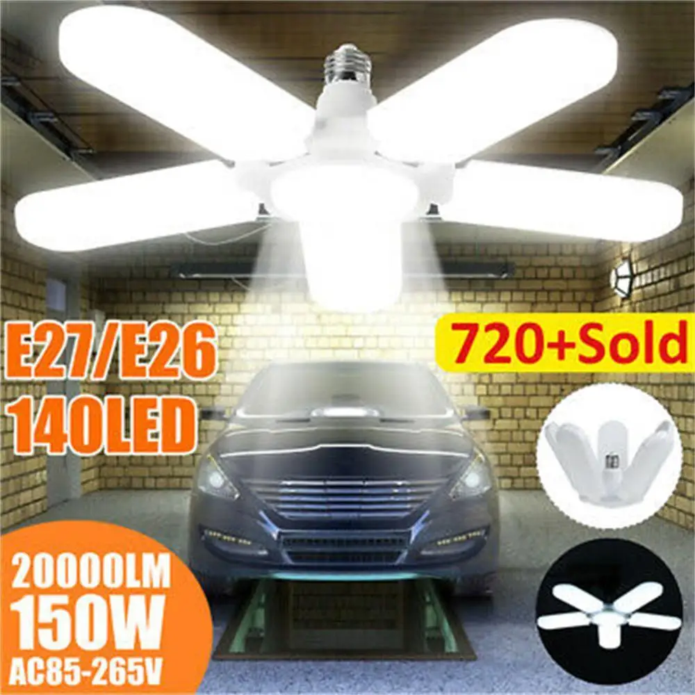 

Fan Light Garage Light Light Bulb Smart Eco-Friendly Bright E27 AC185-265V White Street Dusk To Dawn Hallway Auto