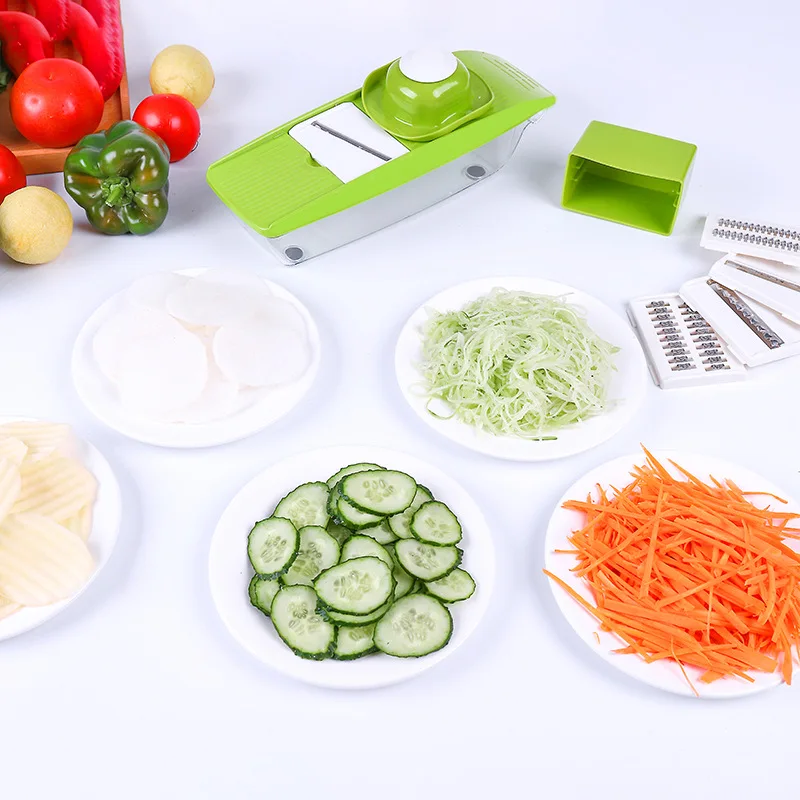 Mandoline Slicer with 4 Blades Vegetable Cutter Grater Box Dicer | Дом и сад