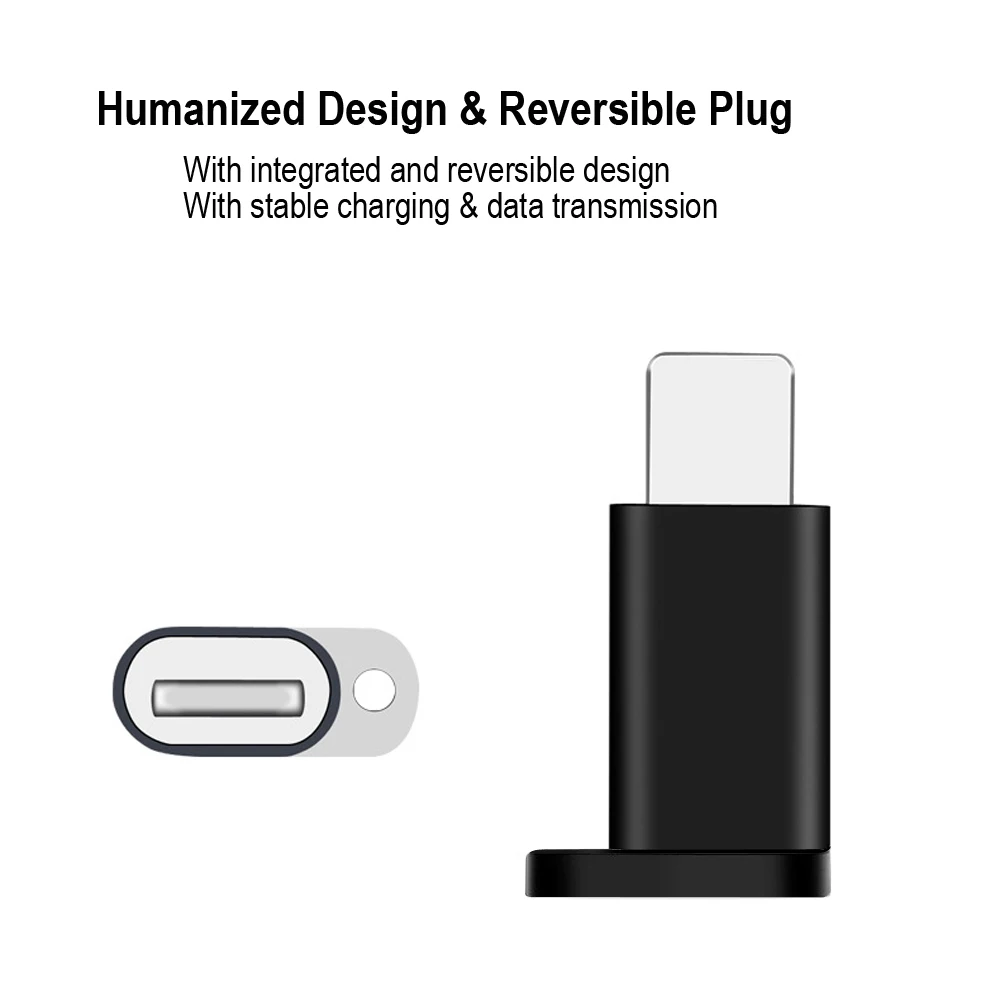 Адаптер VOXLINK Mini Micro USB на Lighting 8 Pin для Apple адаптер с брелоком iphone X XS XR 7 Plus