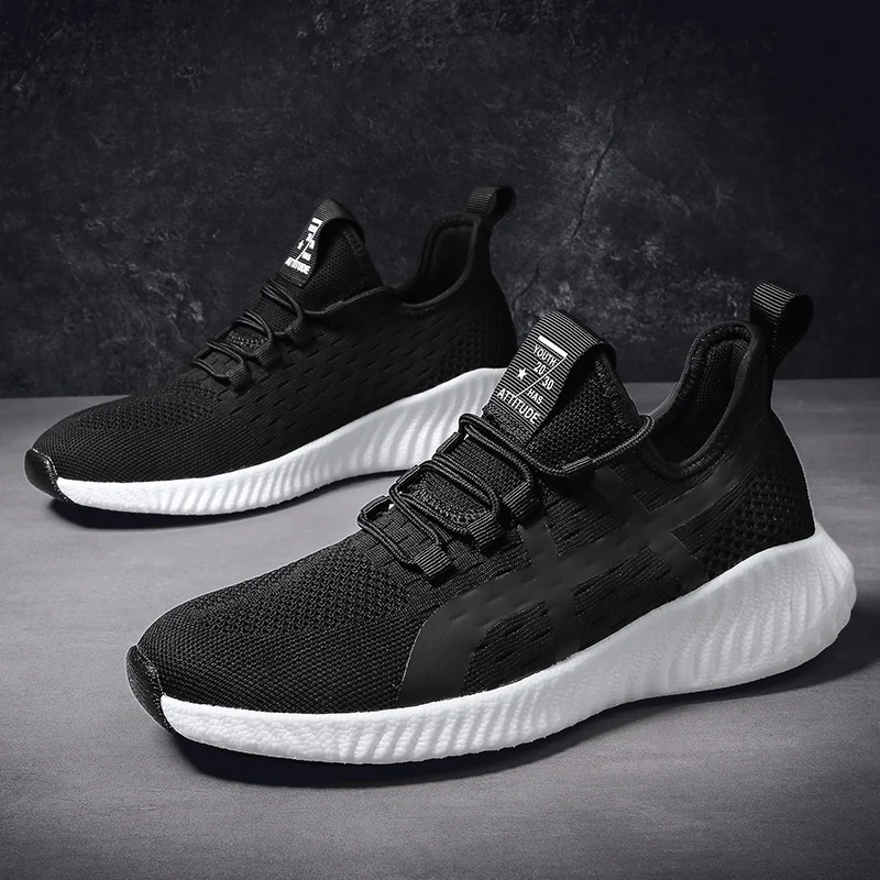 

Mens Casual Shoes Slip On Comfortable Casual Shoes Men Breathable Sneakers Fashion Light White For Mens Hot Sale Sports Black