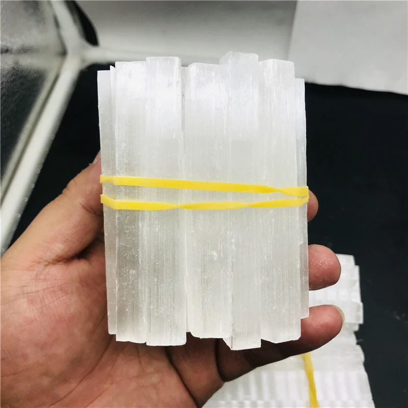 

Natural Selenite Quartz Crystal Sticks Quartz Crystal Chips Natural Stones and Minerals Specimen For Air Cleanning