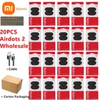 20 шт. 100% оригинальные Xiaomi Redmi Airdots 2 гарнитура TWS настоящие беспроводные Bluetooth наушники с микрофоном наушники с автоматической связью управление ии