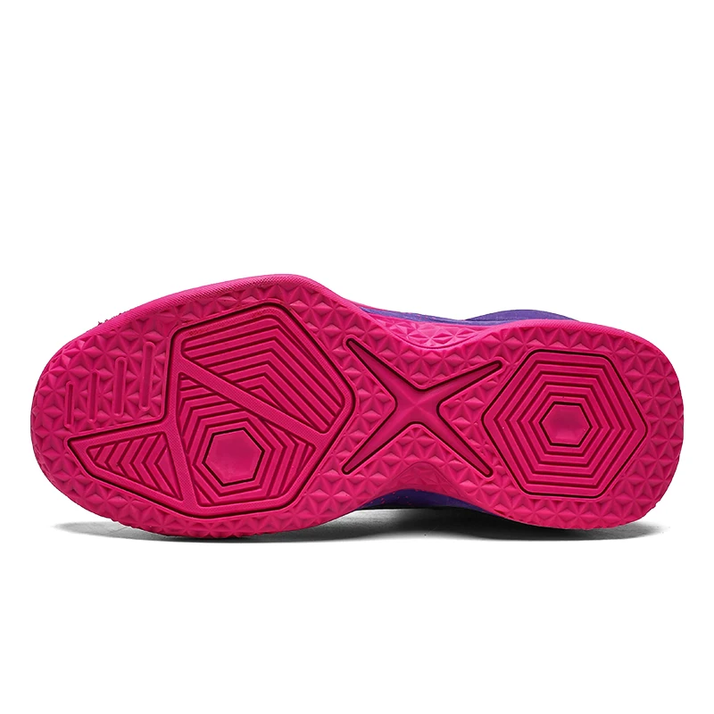 Beli Sepatu Olahraga 2021 Sepatu Basket Sepatu Basket Pria Wanita Sneakers Retro Udara Sepatu Latihan Luar Ruangan Sepatu Pergelangan Kaki Putih/Ungu/Hitam