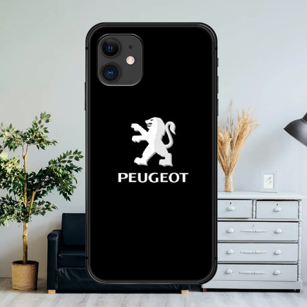 

Sports Racing car Peugeot luxury Phone Case For iPhone 4 4s 5 5S SE 5C 6 6S 7 8 Plus X XS XR 11 12 Mini Pro Max 2020 black
