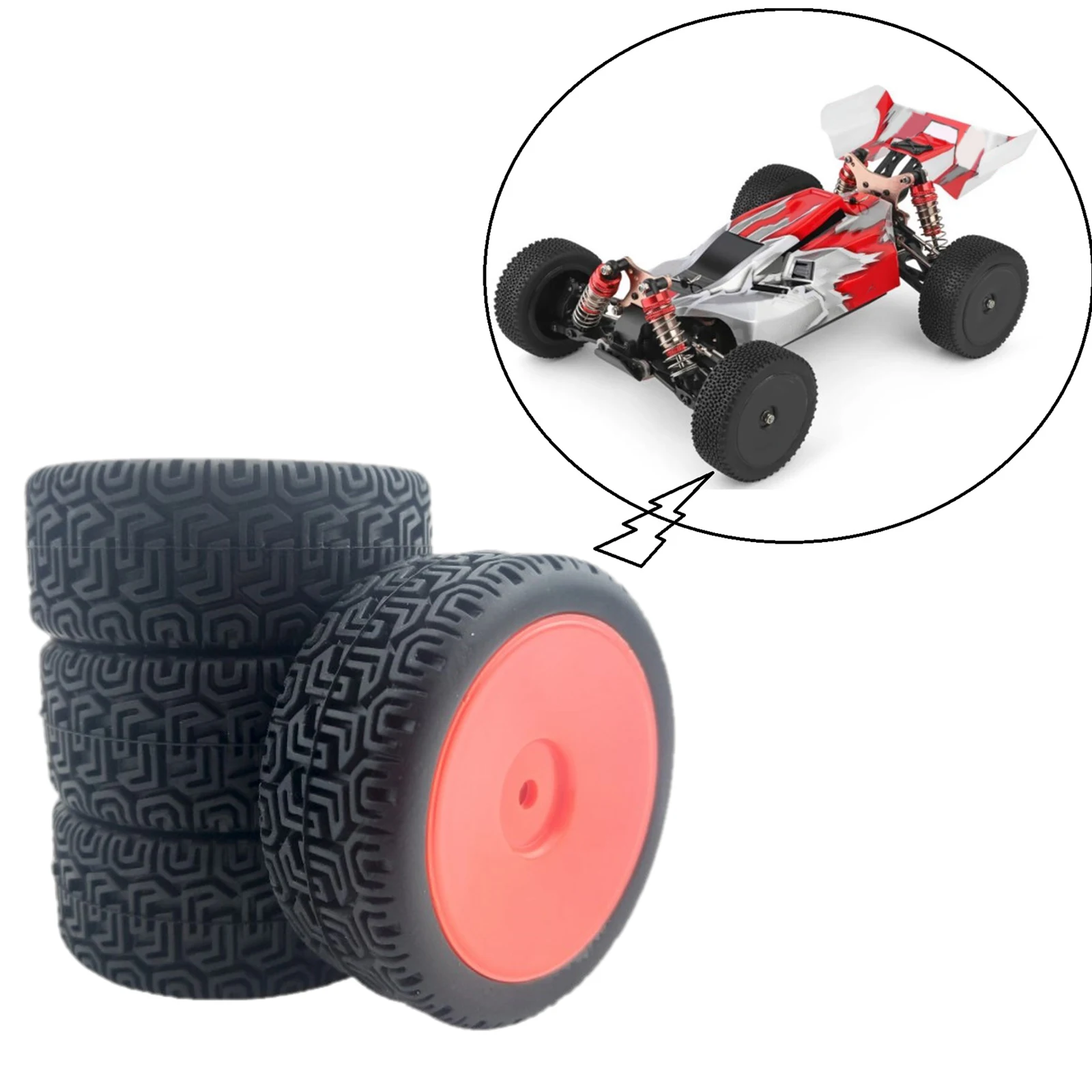 4X RC Резиновые шины для WLtoys 144001 и 1/18 1/16 1/10 багги гусеничный On/Off Road автомобиль