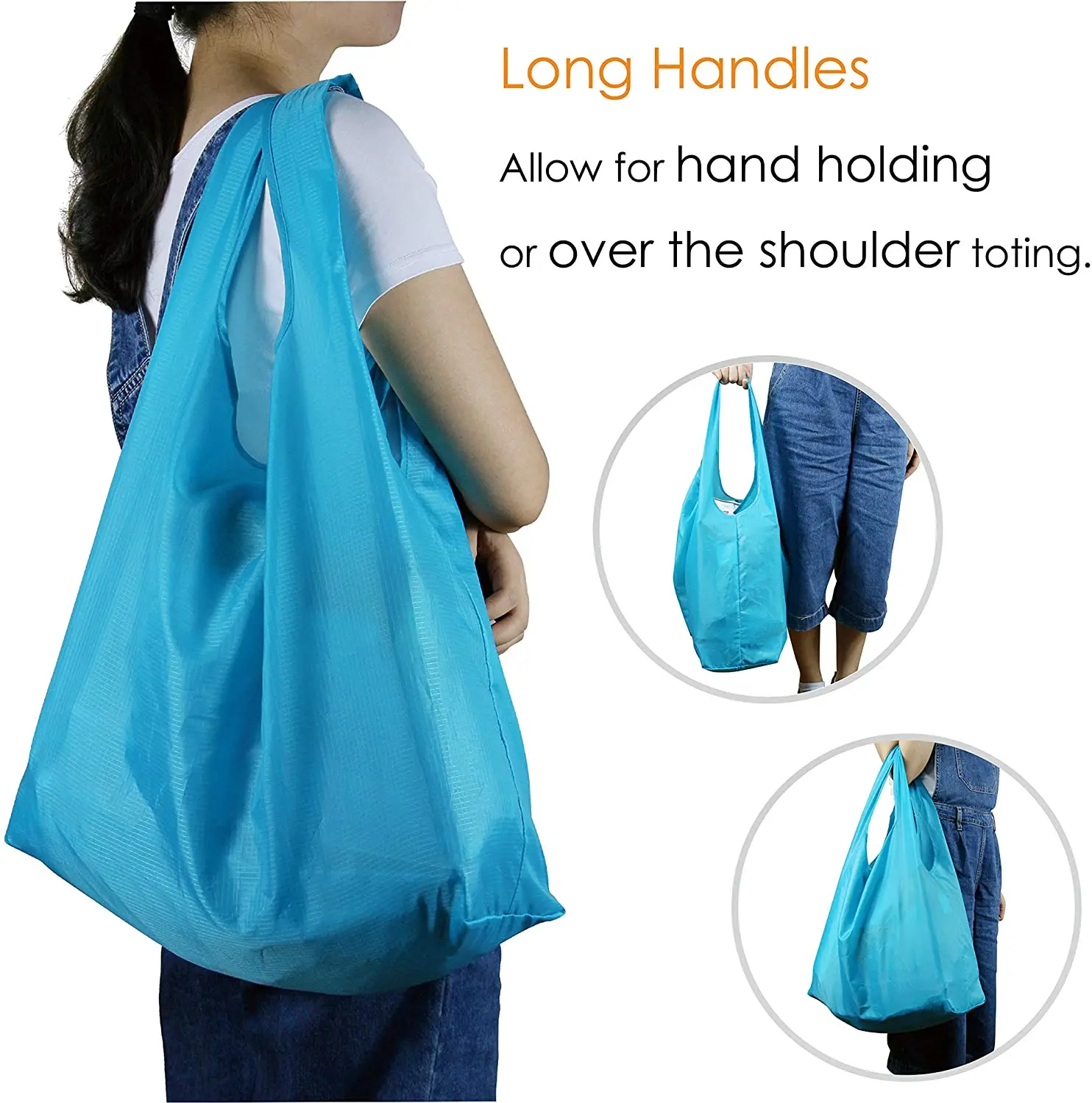 

FOSIZZO Set of 5 Animal Grocery Bags Reusable Shopping Bags Cute Groceries Bags with Handles Foldable Washable Waterproof #5352