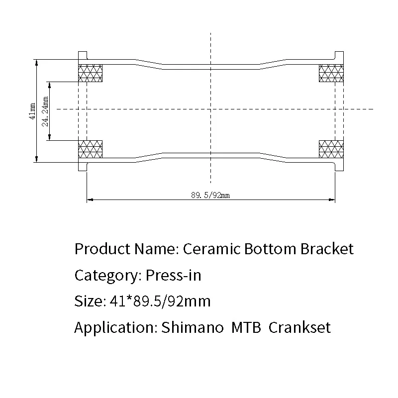 Hscer керамический Нижний кронштейн BB86 BB90 BB92 BB386 BBRight BSA дорожный подшипник для горного велосипеда - Цвет: BB92 Shimano MTB