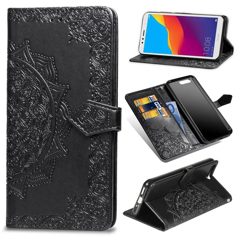 luxury flip leather case for huawei honor 7a 7 a honor7a dua l22 russian version case back phone cover case on honor y5 2018 free global shipping