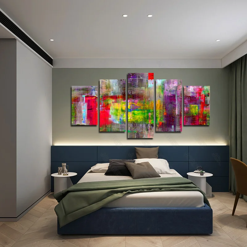 

European Style Canvas Material Decorative Painting Abstract Paint Pattern Background Living Room Furniture Sofa Decorative Art