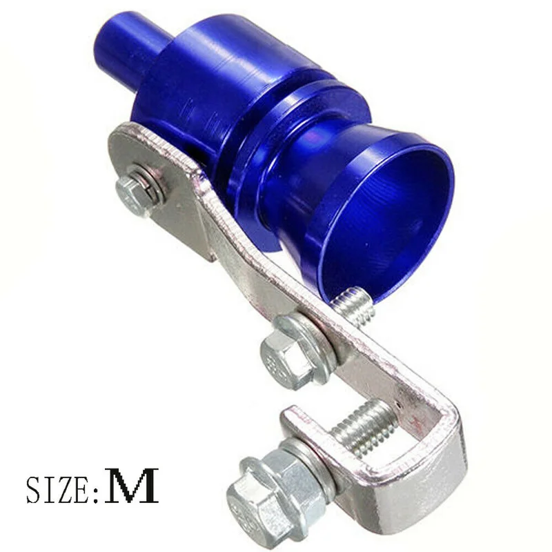 

Blue Universal Auto Car Turbo Sound Exhaust Muffler Pipe Whistle Car Blow Off Valve Tip Simulator Whistler High Quality Size M