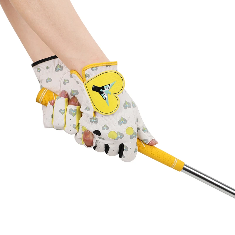 

Free Shipping PLAYEAGLE Women's Golf Gloves Left And Right Hand Breathable Sport Glove 2pcs/Pair Fingerless Lady Slim Golf Glove