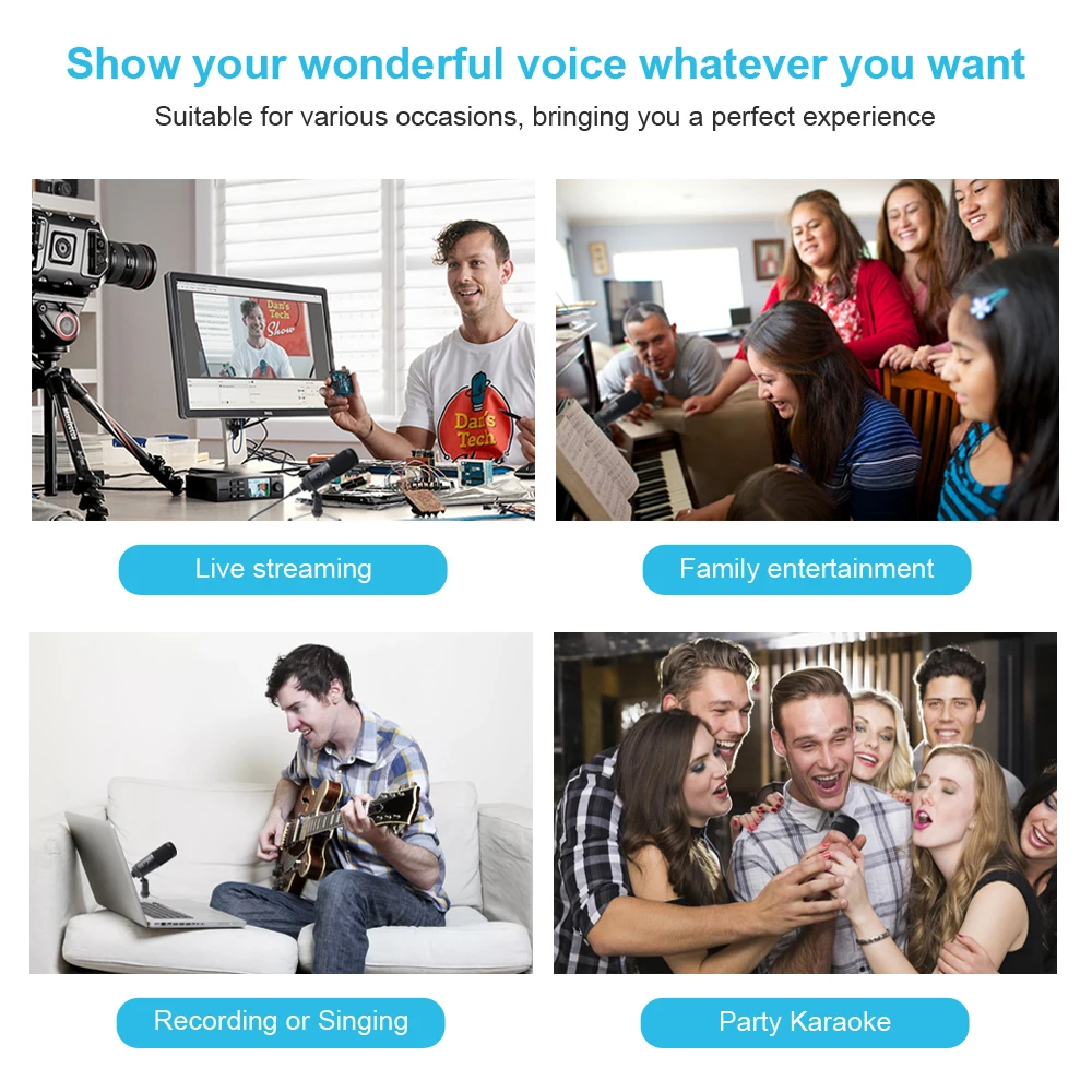 

YTOM M1 PRO Streaming USB Microphone Metal Condenser Microphones for Laptop Computer Recording Studio Streaming Youtube TIKTOK