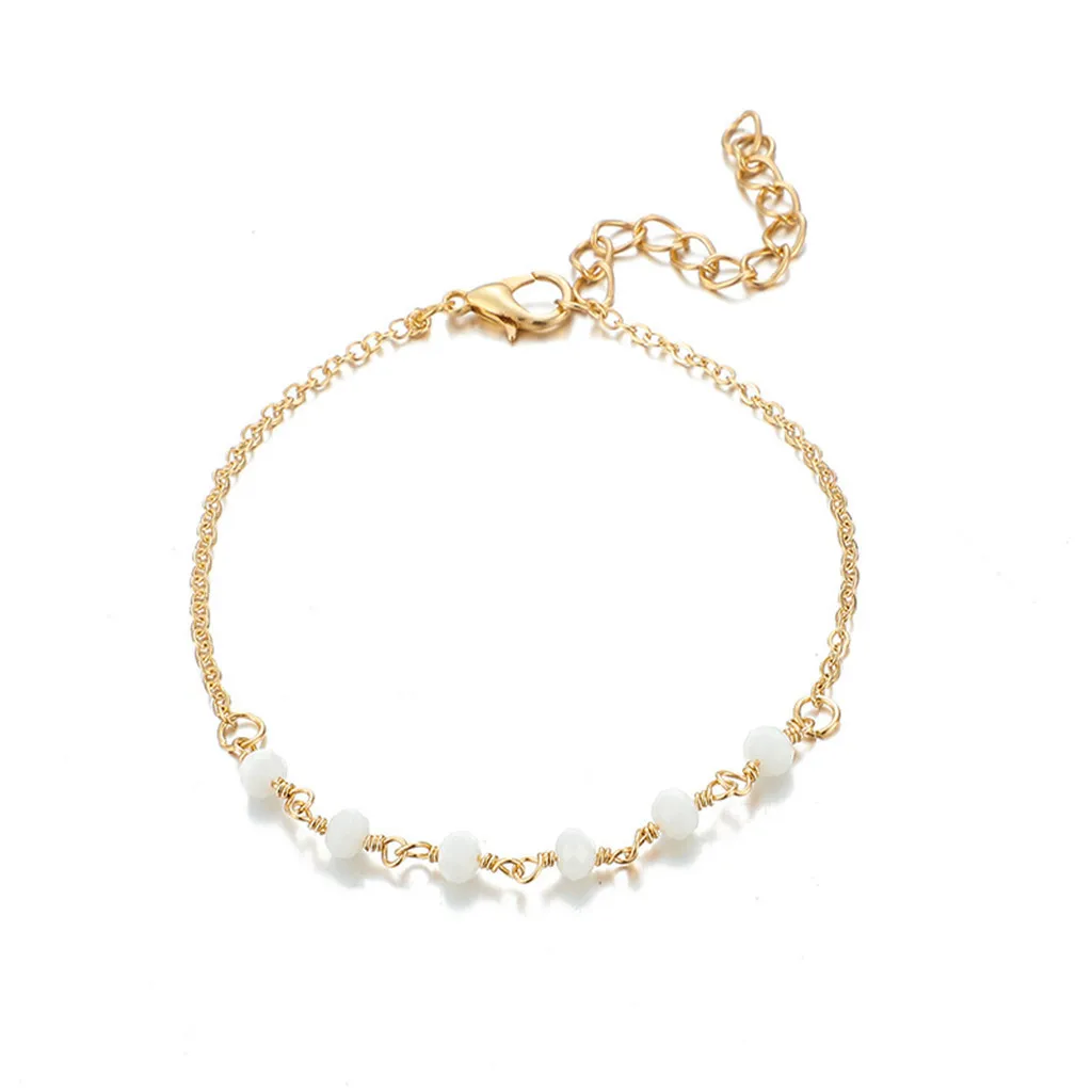 Простой темперамент сплав Геометрическая бусина Браслет с Луной 4 шт набор