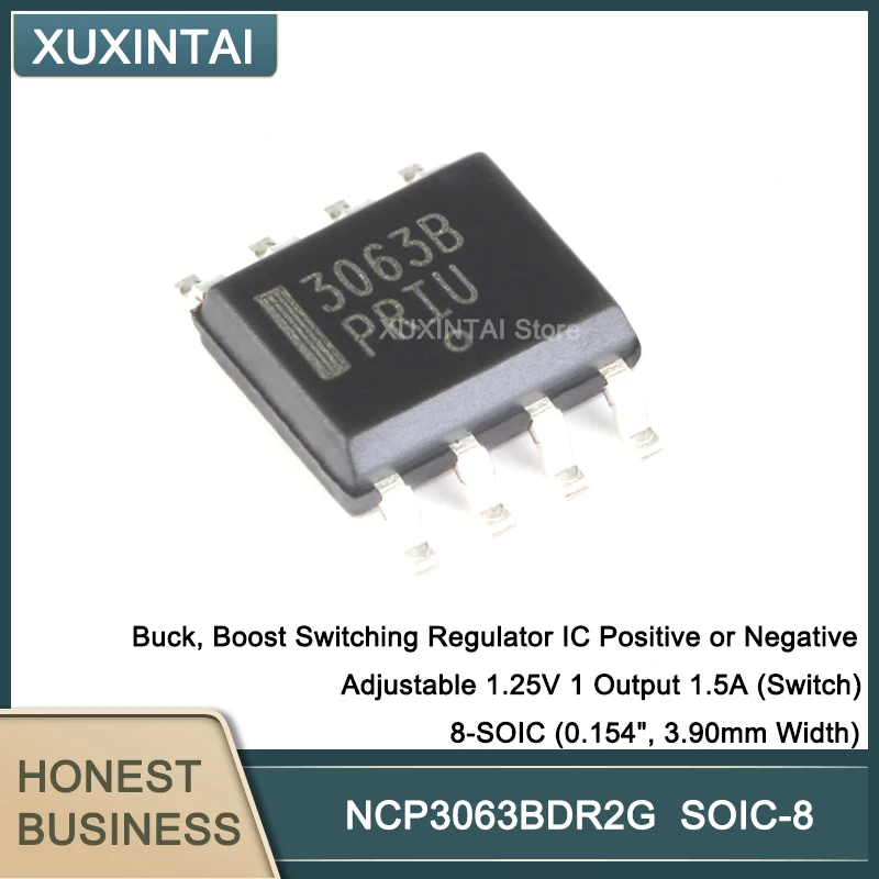 

50Pcs/Lot NCP3063BDR2G Buck, Boost Switching Regulator IC Positive or Negative Adjustable 1.25V 1 Output 1.5A (Switch) 8-SOIC (0