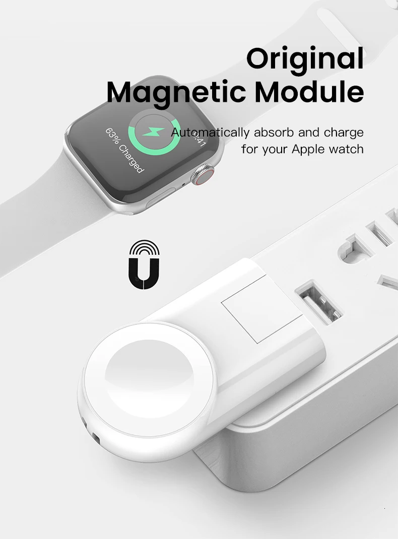 USB магнитное беспроводное портативное зарядное устройство для Apple Watch iWatch серии 5 4 3 2 1 путешествия USB Регулируемая зарядная док-станция зарядное устройство