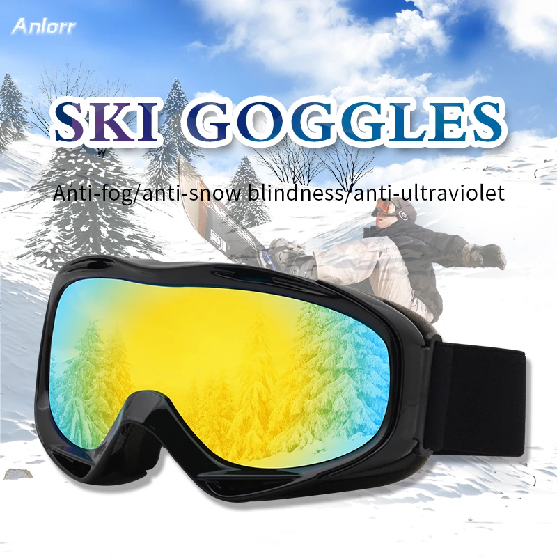 

Winter Ski Goggles Adult Snow Glasses Double Layer Anti-Fog Snowboard Equipment Motocross Windproof Skiing Eyewear Sunglasses UV