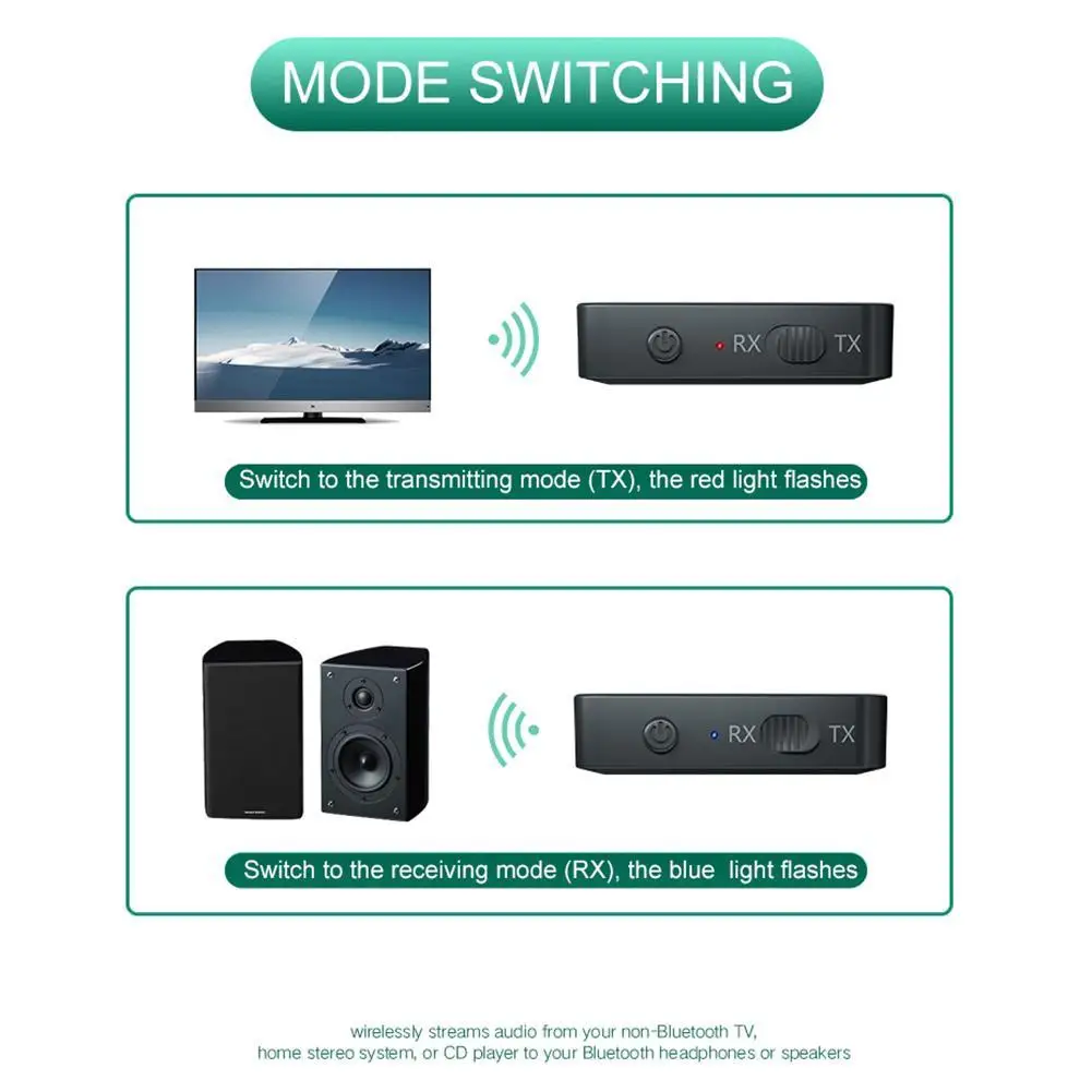 

Bluetooth 5.0 Receiver Transmitter 3.5mm 3.5 AUX Jack Audio TV Handsfree USB Speaker Adapter PC For Car Dongle Call Wireles C4L0