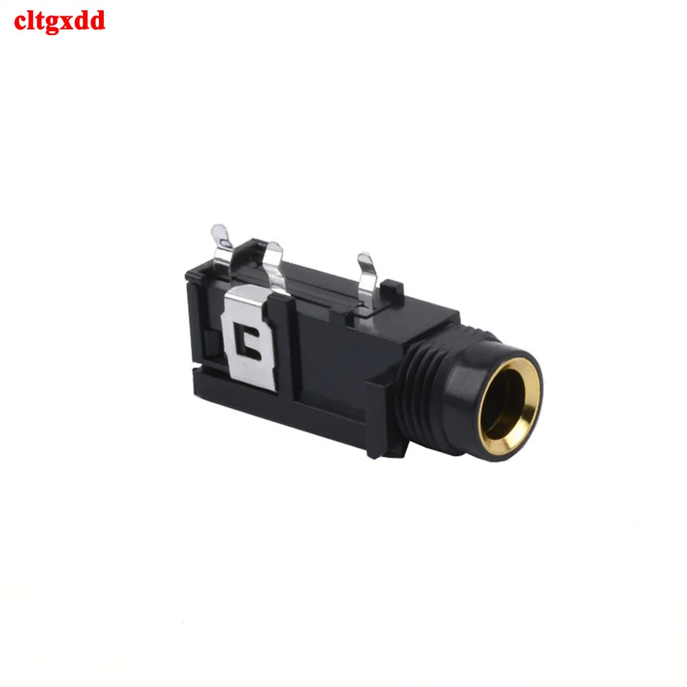 

5pcs DIY 6.35mm / 6.5mm Jack Gold Plated 4P Stereo Dual Channel Microphone Socket 6.35 /6.5 Audio Straight jack Connector