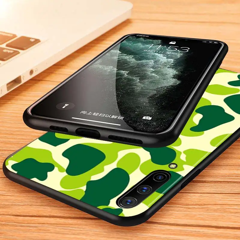 

Camouflage for Samsung A90 A80 A70 S A60 A50 S A30S A40 S A20 E A30 A10 A2 Core Black Phone Case