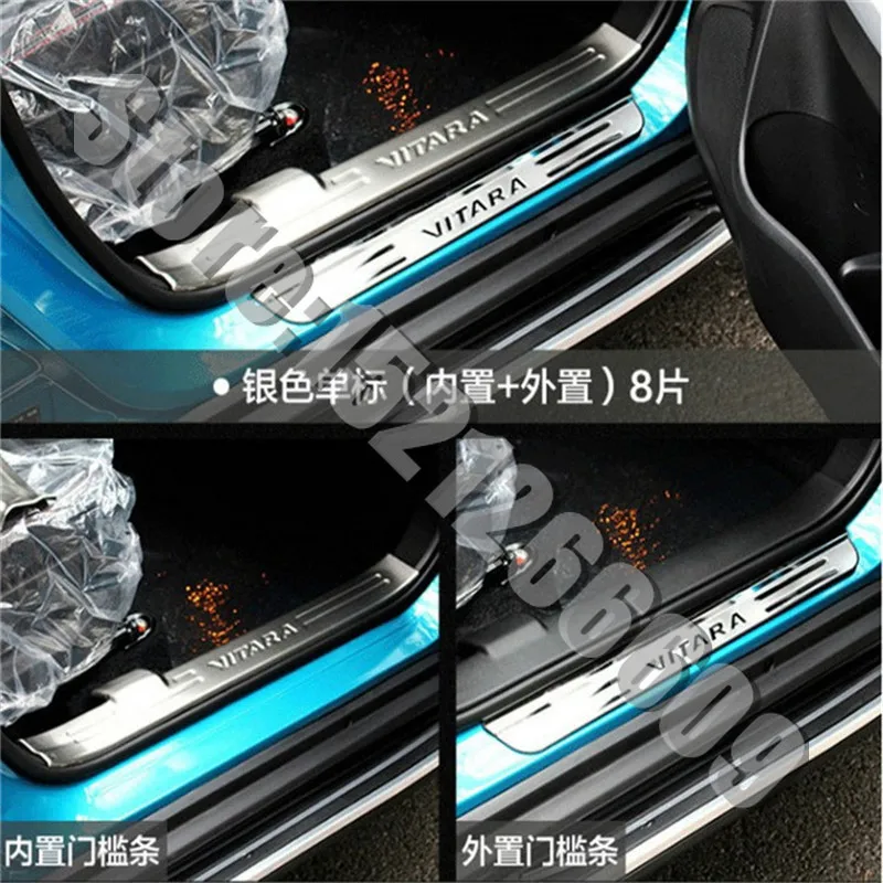 

4PCS/set Stainless steel Door Sill For Suzuki Vitara 2015 2016 2017 2018 scuff plate Door pedal Car Accessories Car-Styling