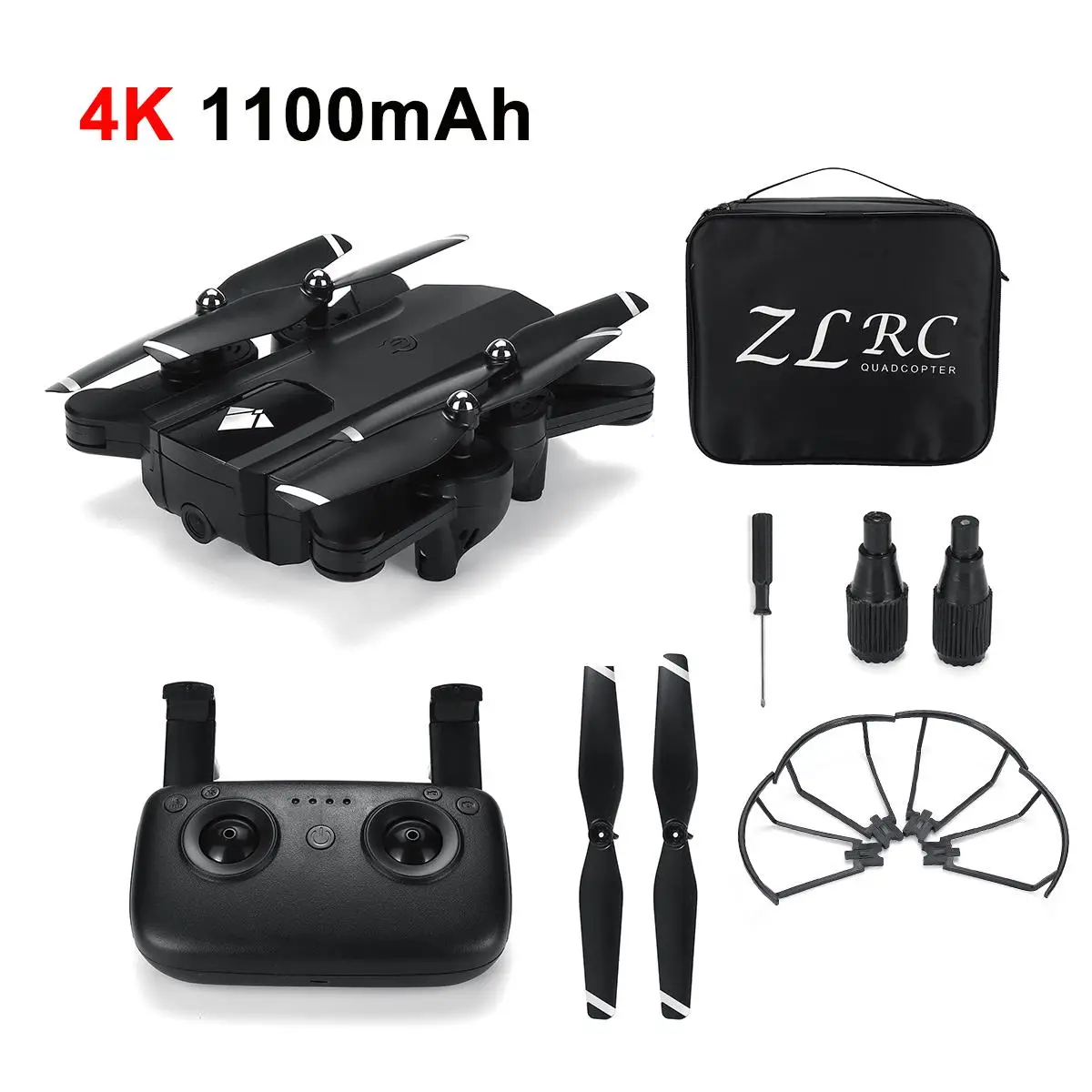 black 1100mAh bag SG900 FPV камера Дрон 4K камера оптический поток селфи Дрон складной Wifi Квадрокоптер вертолет Дрон дроны профессиональный - Цвет: black 1100mAh bag