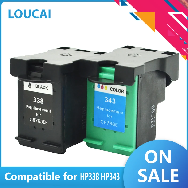 Совместимые чернильные картриджи LuoCai для HP 338 343 PSC 1500 1513 2300 2600 2610 фотостудия C3100 C3110
