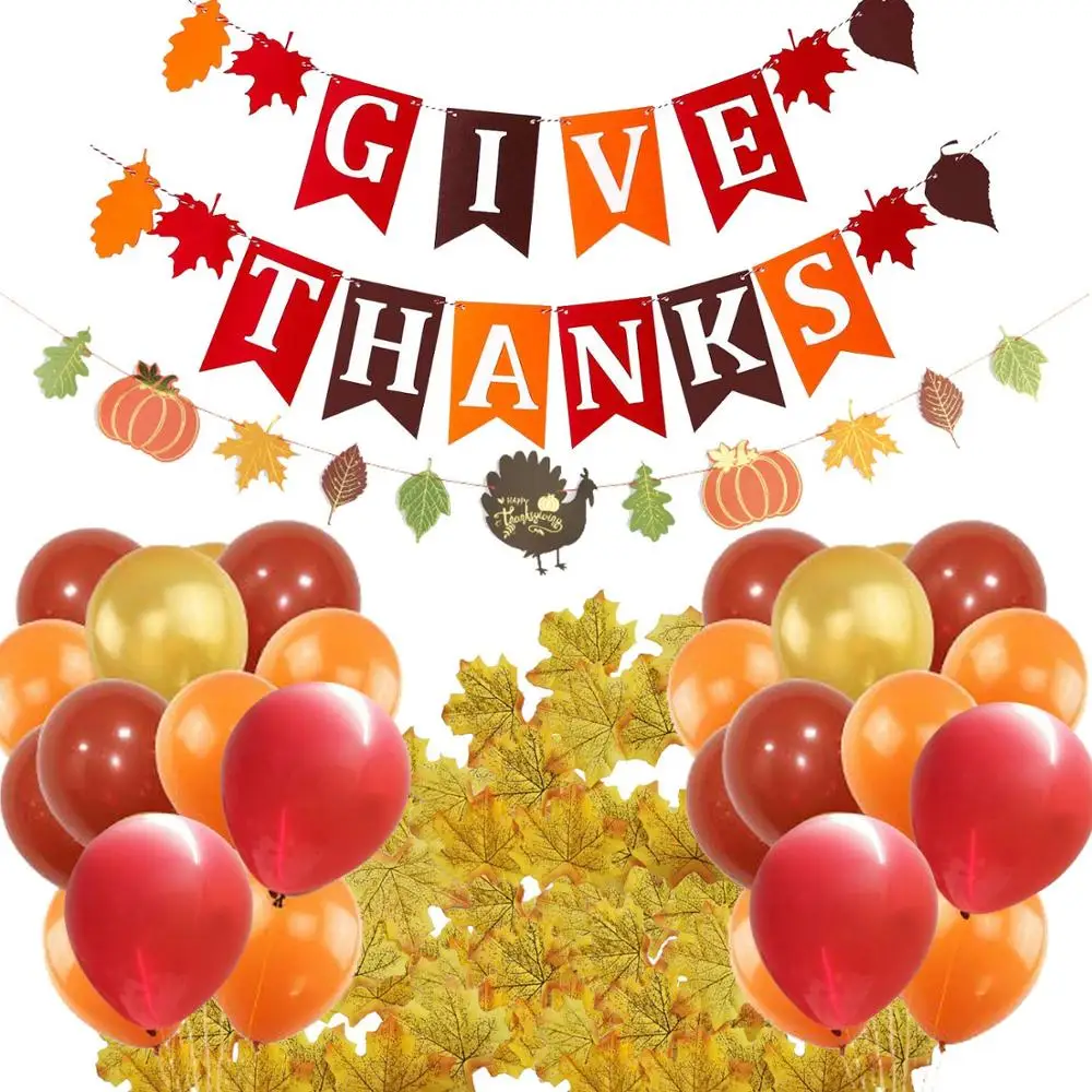 Благодарим вечерние комплект украшений благодарение праздничные баннеры