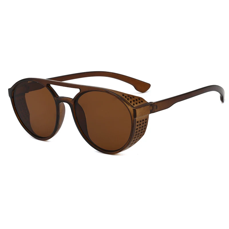 Круглые Солнцезащитные очки в стиле ретро стимпанк для мужчин и женщин модные