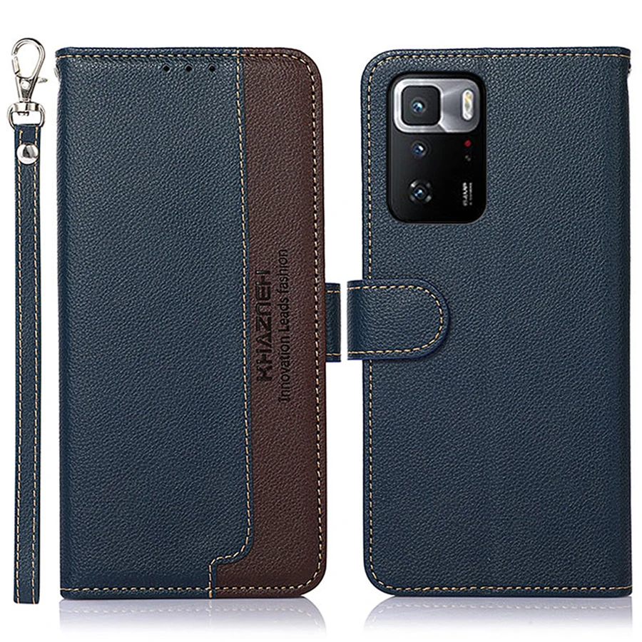 Чехол-книжка для Xiaomi Pocophone X3 GT кожаный с RFID-блокировкой в стиле ретро Poco X 3 5G -