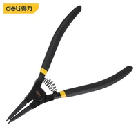 deli professional 7 inches external circlip pliers external bend clamp point shaft snap ring bent nose repair hand tools