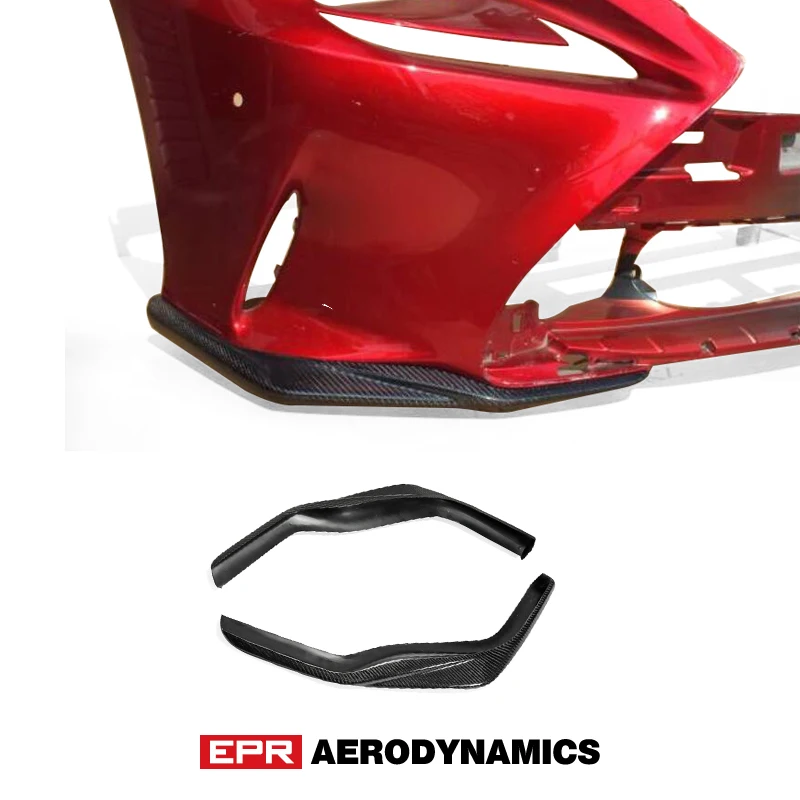 Для Lexus RC200t RC350 15-16, углеродное волокно, блестящая отделка, разветвитель бампера, комплект для дрифта (только для переднего бампера F-sport)