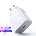 18 Вт Быстрое Зарядное устройство USB адаптер Поддержка быстрой зарядки 3,0 USB Type-C PD зарядное устройство мини портативное зарядное устройство для телефона для iPhone Huawei Xiaomi