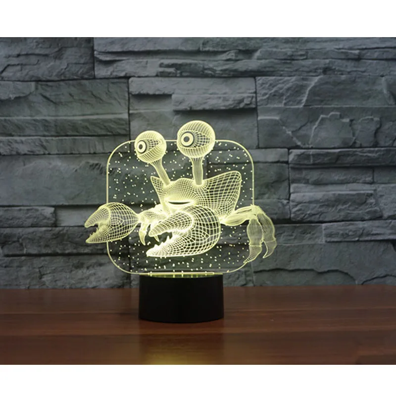 Ночсветильник-краб светодиодный 7 цветов для украшения дома | Лампы и освещение