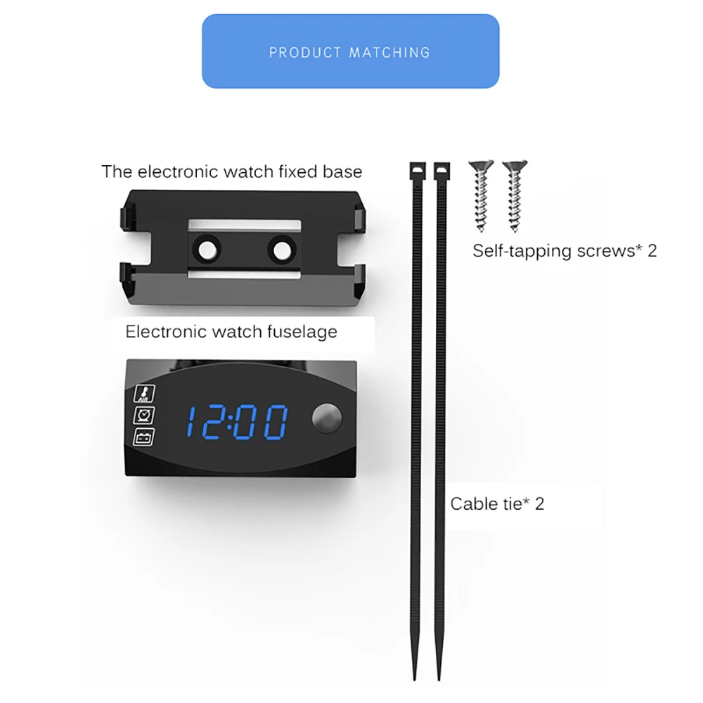 Часы наручные универсальные для мотоцикла 7/8 дюйма с креплением на руль