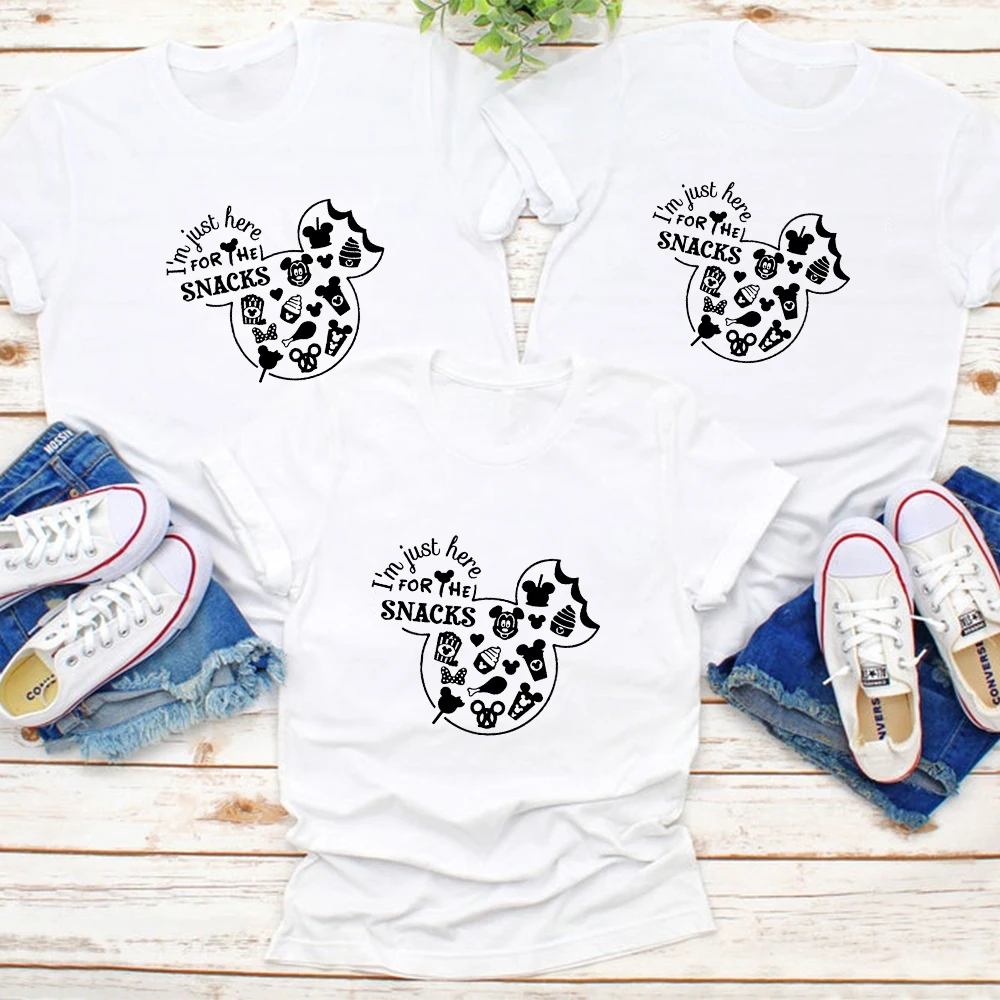 father and son matching outfits Family Minnie Mouse T Shirt Cartoon Pattern Disney T-shirts Female Kawaii Harajuku Outdoor Dropship Women Top Family Look matching clothes for family