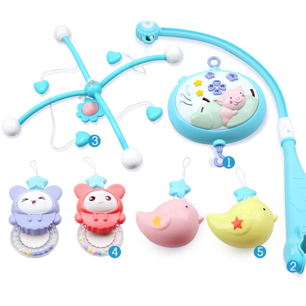 

Music Box Kid Toy Educational Bell Infant With Projector Baby Mobile Remote Control Newborn Cute Crib Rattle Rotate Bed