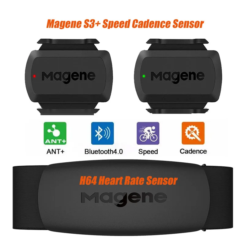 Датчик скорости Magene S3 и датчик частоты сердечных сокращений H64 + Bluetooth совместимы
