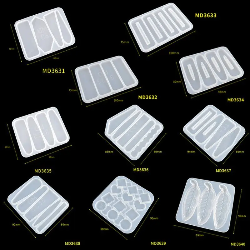 

10Pcs Resin Molds DIY Hair Pin Casting Mold Set Barrettes Silicone Molds Jewelry Epoxy Resin Acrylic Hair Clip Mold Kit