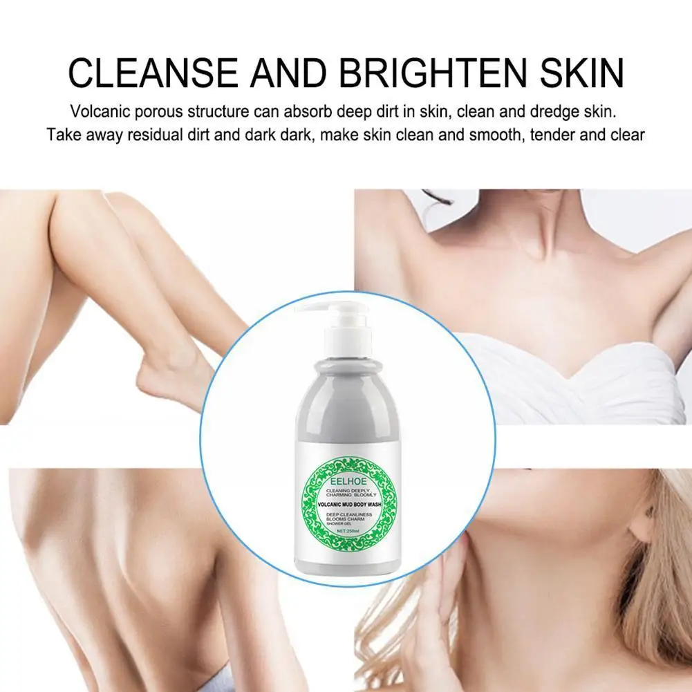 

Whitening Volcanic Mud Shower Gel, Deep Body Care, Exfoliating, Control Moisturizing, And Oil Cleansing, Acne B3F3