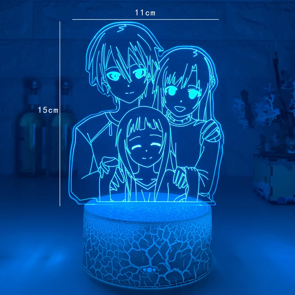 

Newest Gift Store Anime Led Light Sword Art Online for Bedroom Decor Night Light SAO Kirigaya Kazuto Table Lamp Yuuki Asuna Gift