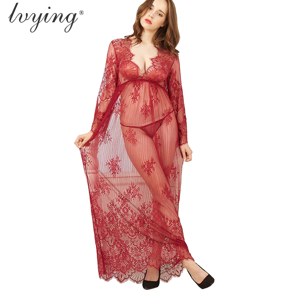 

Women Pyjamas Sexy Night Dress Lingerie Lace Sleepwear Embroidery Sleep Tops Female Nightwear Transparents Nightgowns Baby Doll