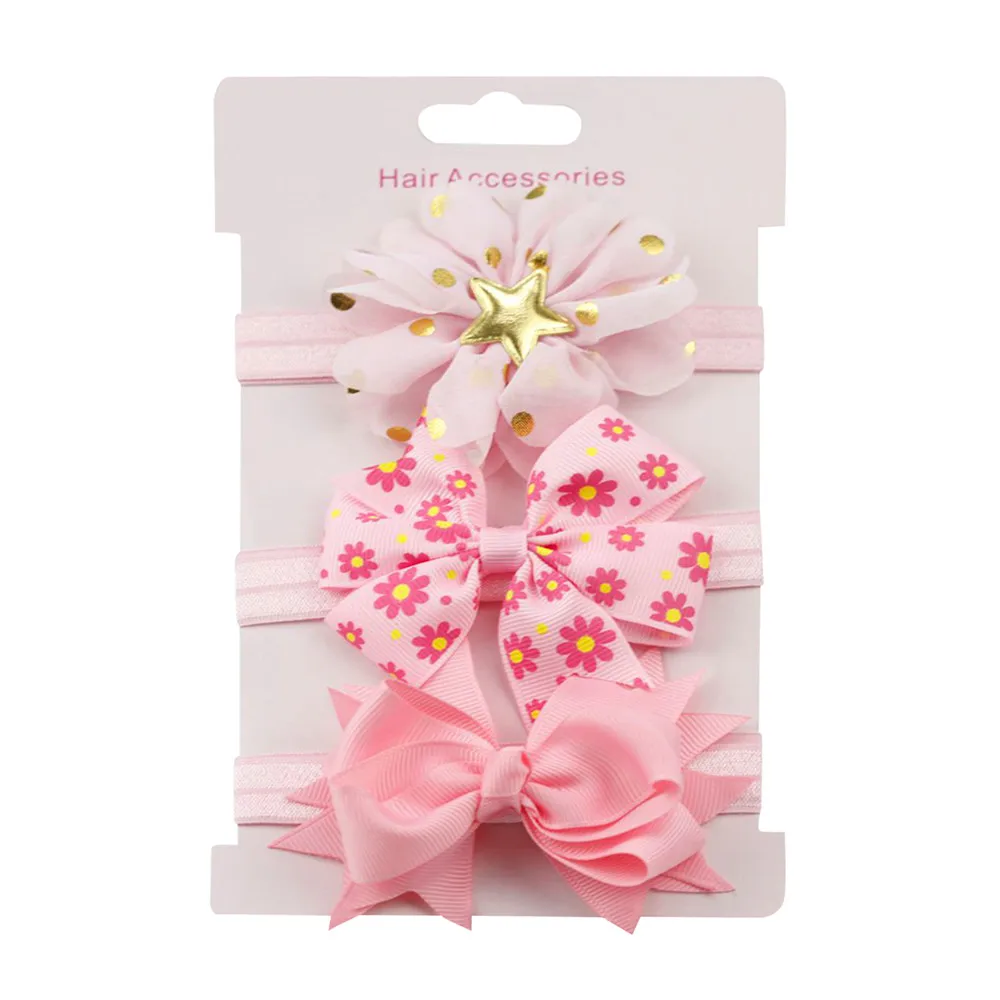 

2019 3pcs baby girls kids girls headband sets toddler girl hair accessories baby girl eadwear headwrap hairband gift to baby