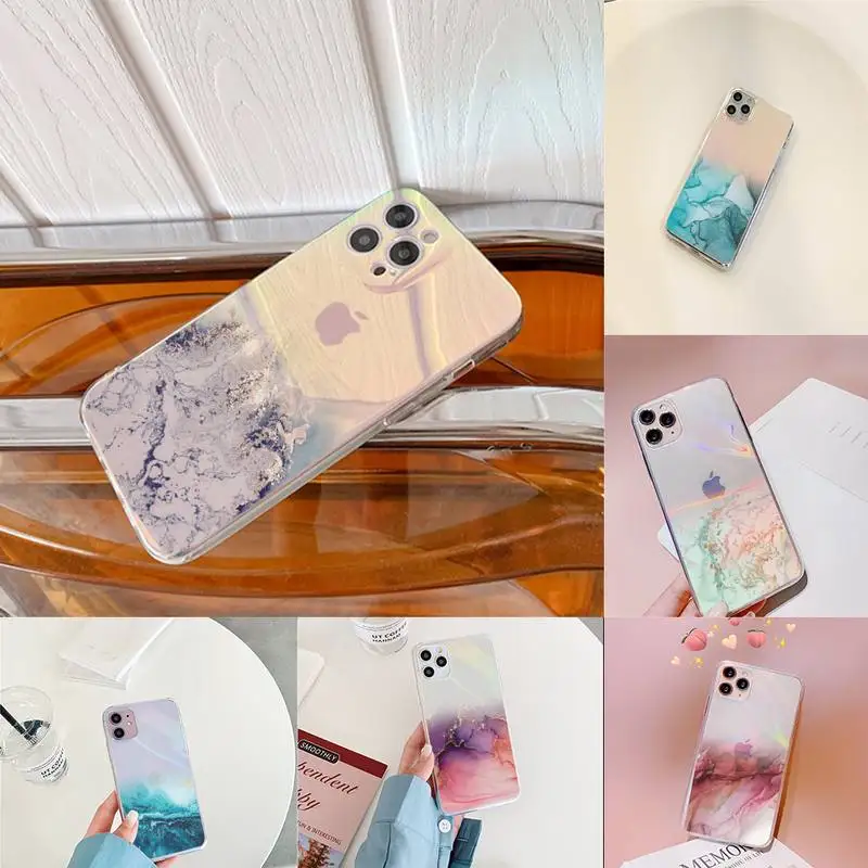 

For iphone 12/11 Pro 12Pro/11Pro Max mini 6/7/8/6s Plus Case For iphone X/XR/XS max SE 2020 Apple Marble Gradient Phone Cases