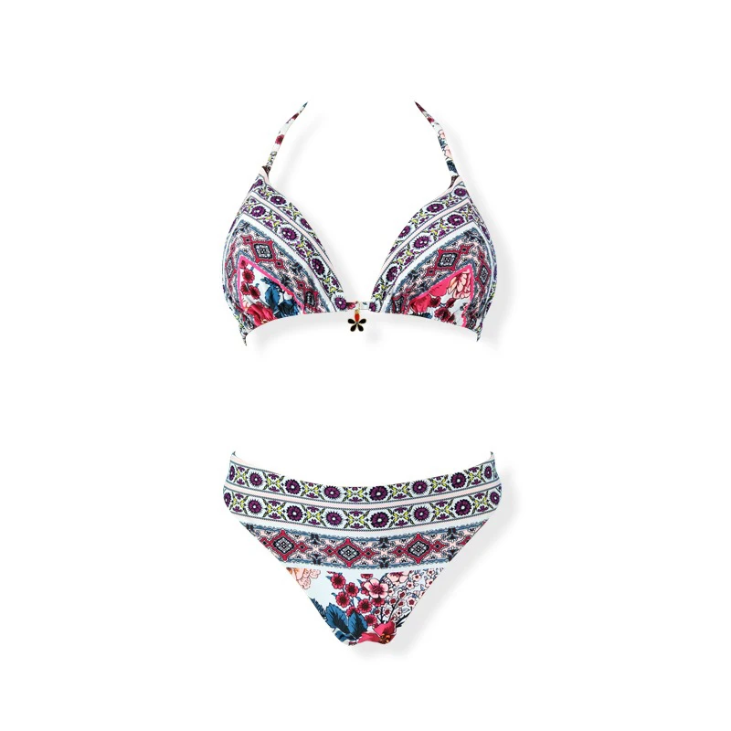

Новинка 2020, бикини с винтажным принтом, пикантный треугольный купальник в европейском и американском стиле