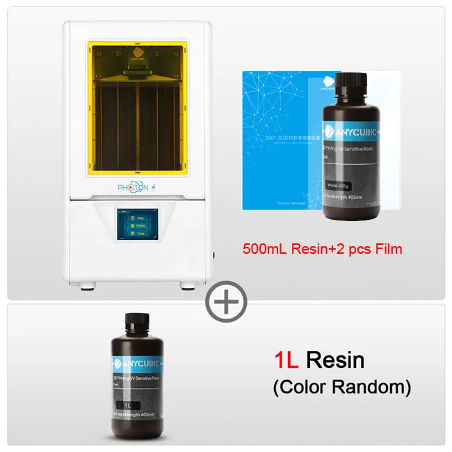 Photon S Add 1L ANYCUBIC Фотон S 3d принтер смолы Sla 3d принтера Diy Kit 2K Экран UV светильник Настольный UV принтер impressora 3d impressora 3D - Цвет: Photon S Add 1L