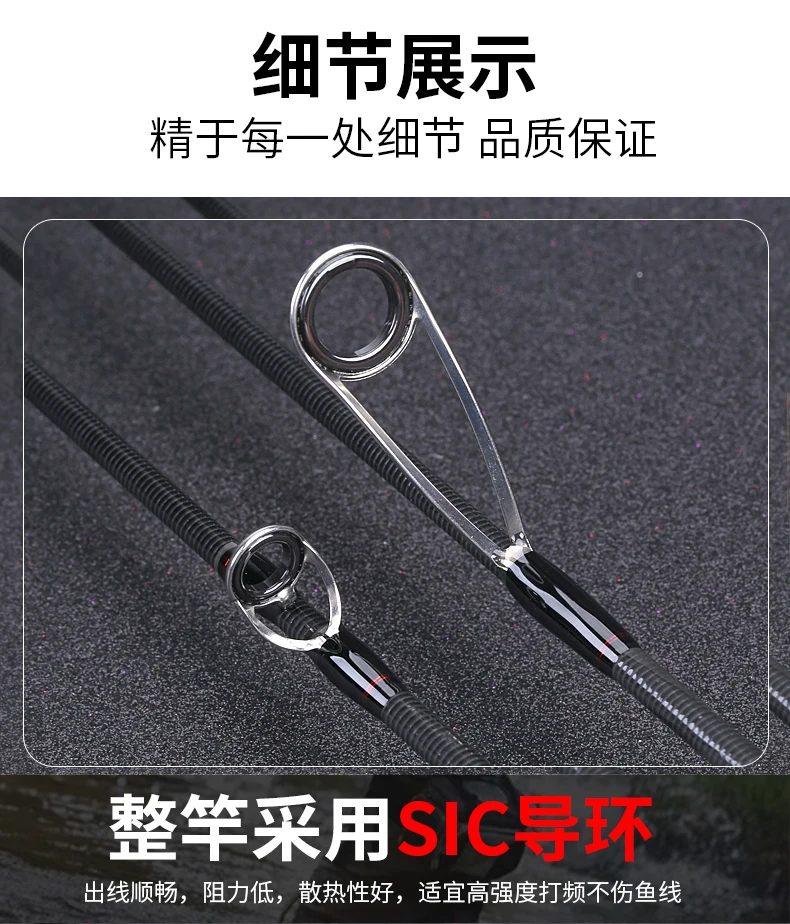 Lurekiller удочка, удочка для форели, корейские направляющие SIC 1,9 м, 1,8 м, Двойные наконечники UL/L, высокоуглеродистая спиннинговая/литая удочка, приманка