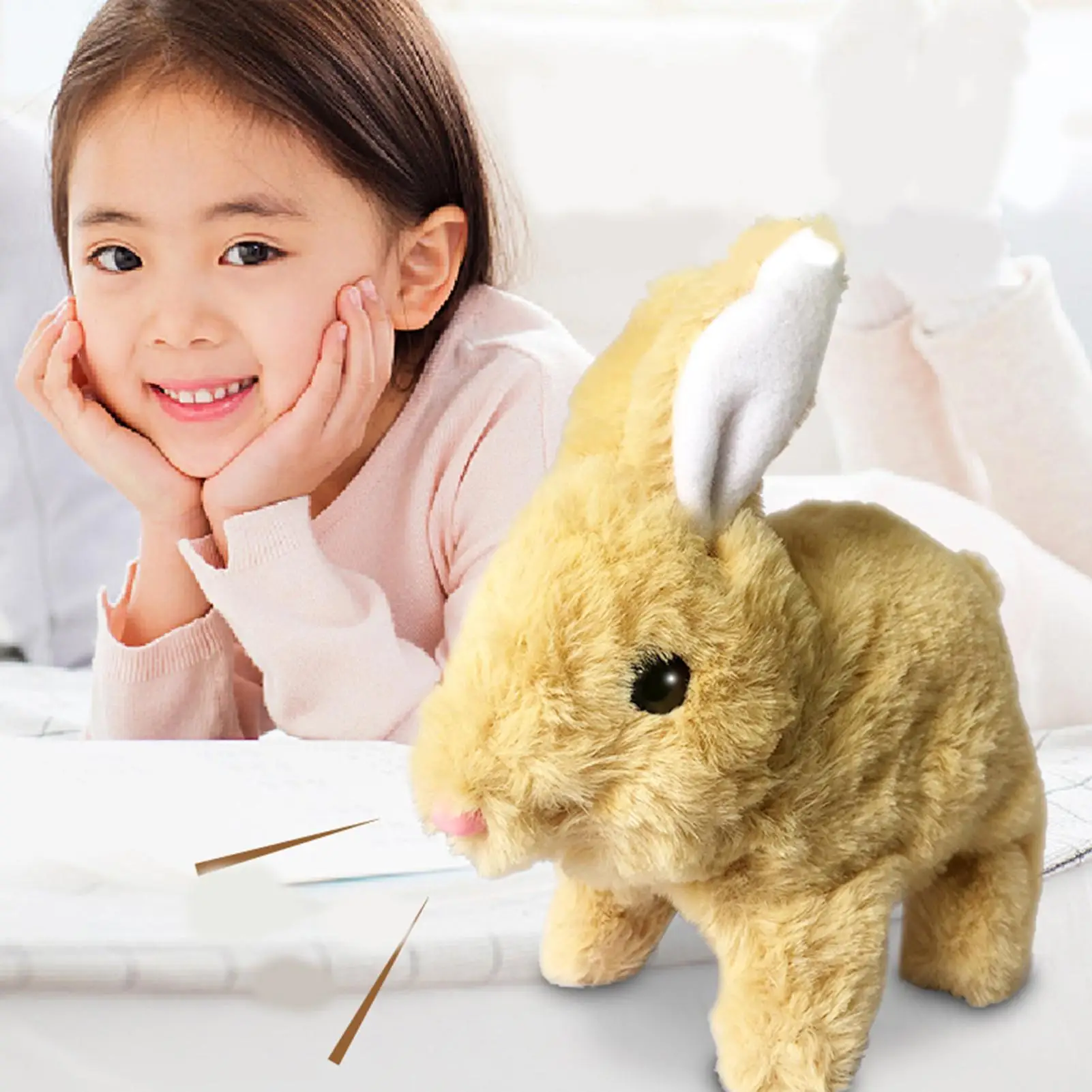 

Electric Toy Rabbit Shape Cartoon Plush Electric Simulation Rabbit Toy for Home