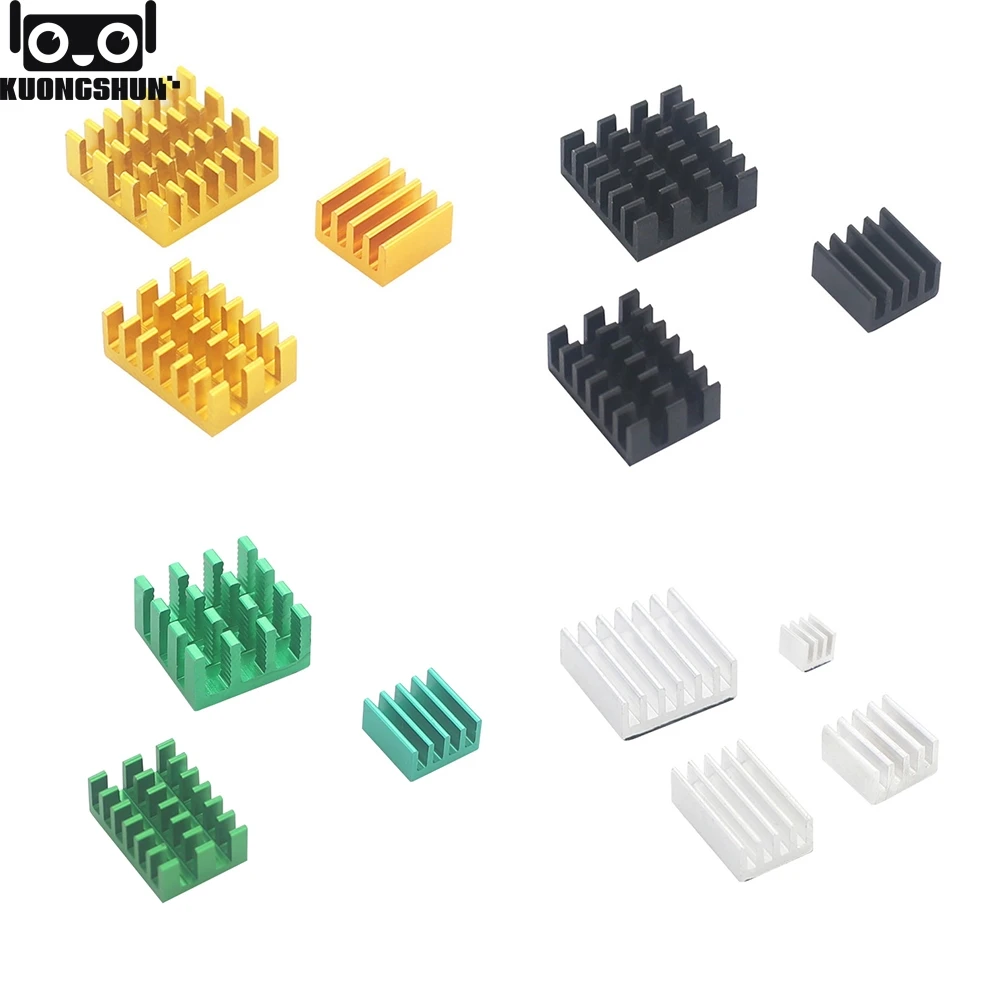 Радиатор для процессора Raspberry Pi 4 алюминиевая подставка серебристого золотистого