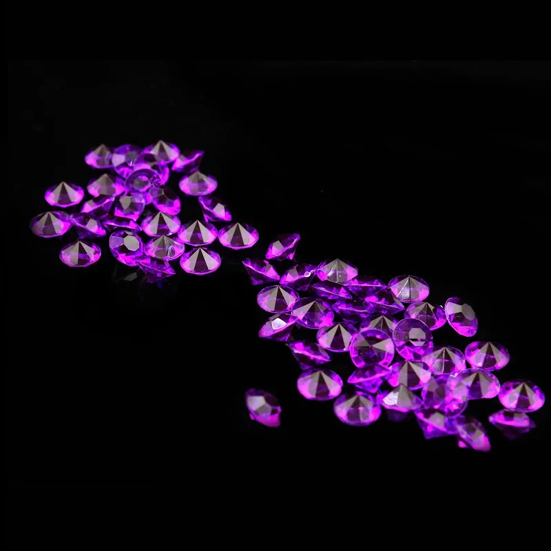 purple 1000 шт 10 мм прозрачный акриловый Свадебный Стол Конфетти бриллианты разлетающиеся кристаллы украшения - Цвет: purple